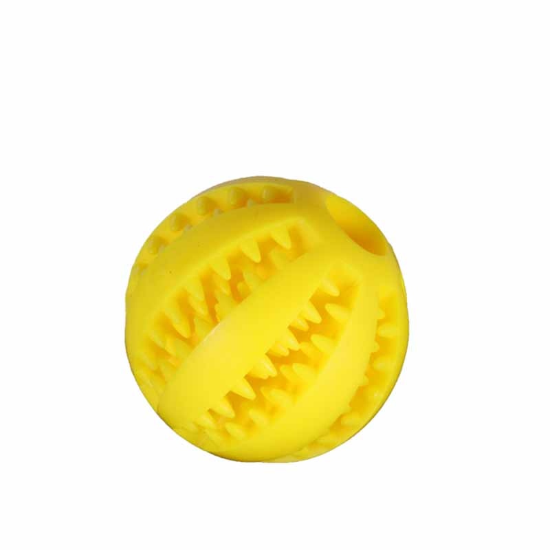 5cm Natural Rubber Pet Dog Toys Dog Chew Toys Tooth Cleaning Treat Ball Extra-tough Interactive Elasticity Ball for Pet Products