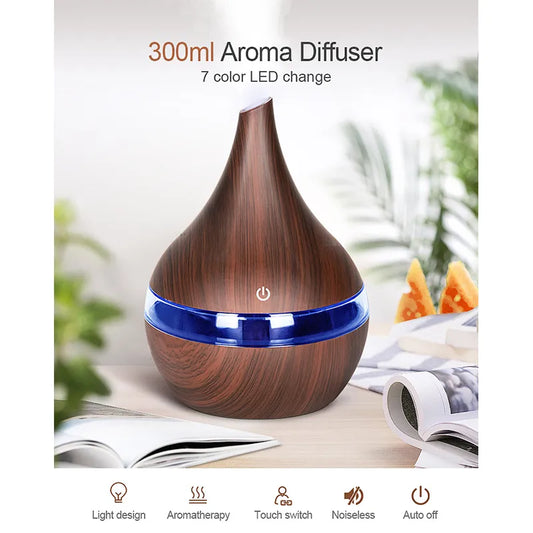 USB Aroma Diffuser Humidifier Aromatherapy Essential Oil Diffuser Cool Mist Mini Portable Humidifier for Car Home Office Bedroom