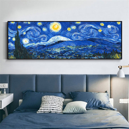 Van Gogh Starry Night Canvas Painting Famous Landscape Poster Nordic Prints Wall Art Picture for Living Room Home Decoration