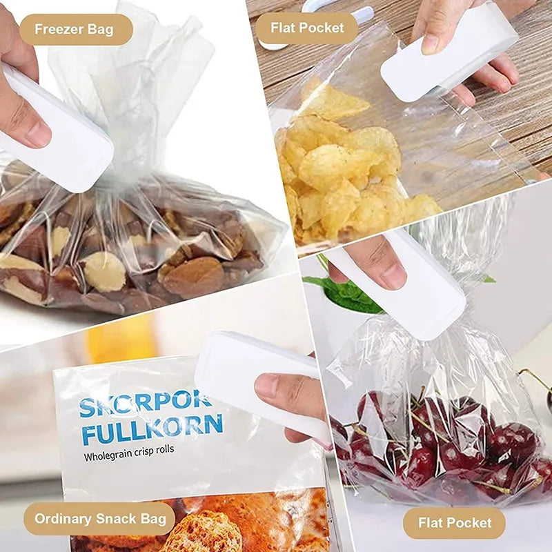 Every kitchen need this mini Heat Bag Sealing Machine Package Sealer Bags Thermal Plastic Food Bag Closure Portable Sealer Food Packaging Heat Sealer