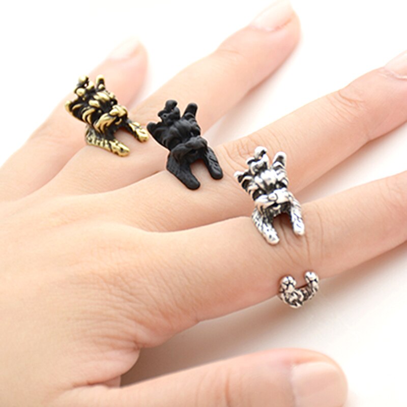 Vintage 3D Basset Hound&Labrador&Shih Tzu&Pug Rings For Women Anel Animal Ring Dog Anillos Couple Ring Men Jewelry Lover Gift