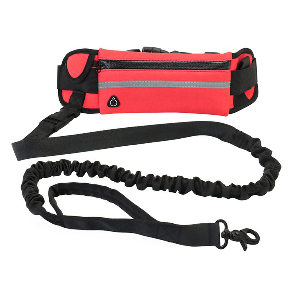 Hands-Free Running Dog Leash Nylon Pet Products Dogs Harness Collar Jogging Lead Adjustable Waist Leashes Traction Belt Rope