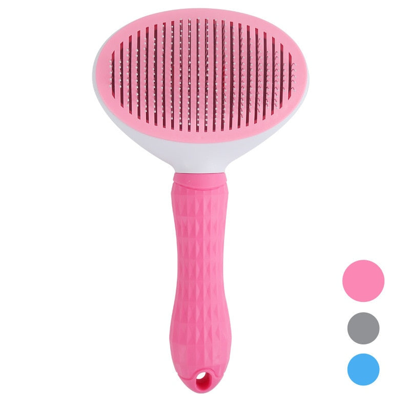 Pet Comb Cat Brush Remove Hair Stainless Steel Needle Comb for Cats Non-slip Grooming Brush Stainless Steel Dog Comb Brushes Pet