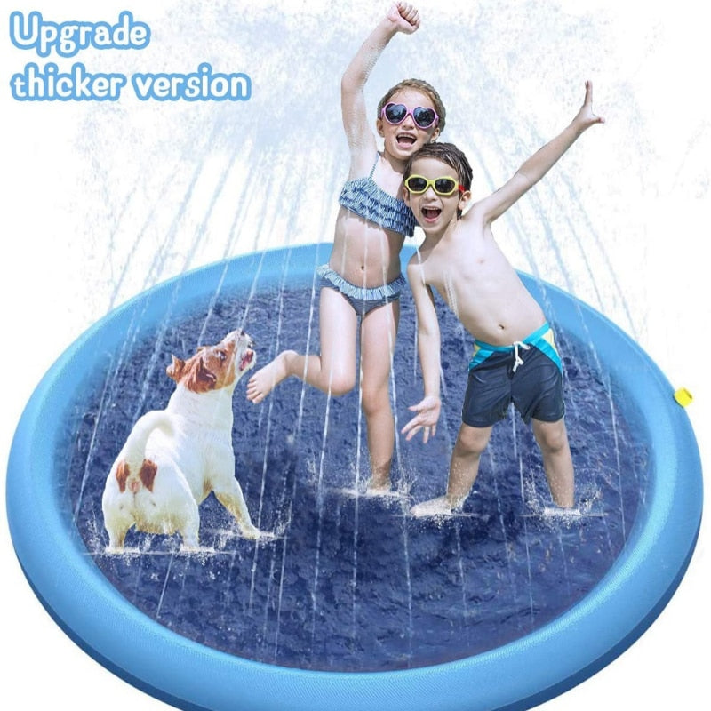 Thickened Non-Slip Pet Spray Pad Inflatable Water Spray Pad Mat Tub Summer Cool Dog Bathtub for Dogs Cooling Mat Swimming Pool