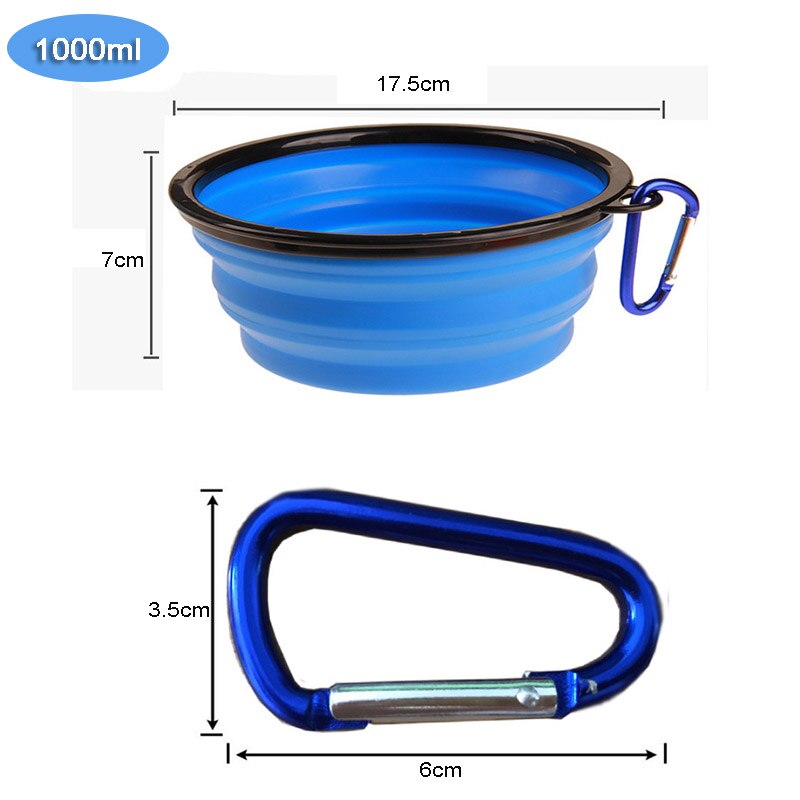 Collapsible Dog Pet Folding Silicone Bowl Outdoor Travel Portable Puppy Food Container Feeder Dish Bowl