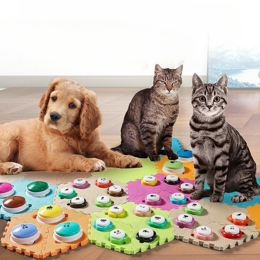 Cat Communication Small Button Dog Mini Recording Training Bell Internet Celebrity Pet Voice Tapping Sound Making Toy