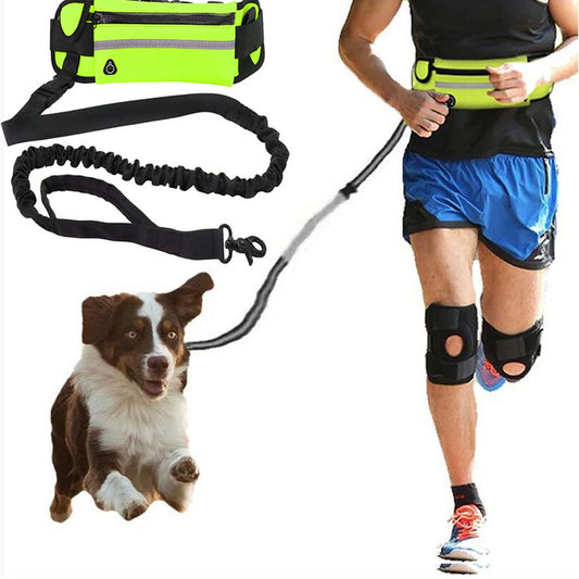 Hands-Free Running Dog Leash Nylon Pet Products Dogs Harness Collar Jogging Lead Adjustable Waist Leashes Traction Belt Rope