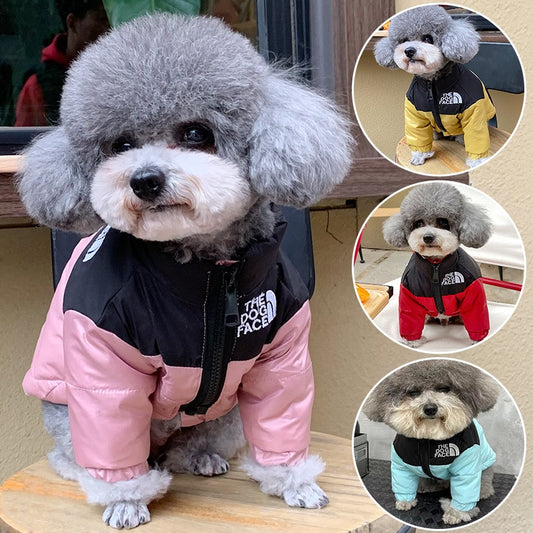 Winter Warm Dog Jacket For Medium Small Dogs Cotton French Bulldog Dog The Dog Face Winter Clothes Windproof Coat Puppy Pet Outf