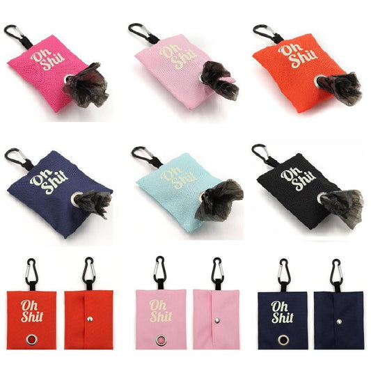 Pet Pets Supplies Canvas Garbage Bags Poop Bag Dispenser Portable Dog Poop Waste Bag Holder Outdoor Puppy Cat Pick Up Organizer